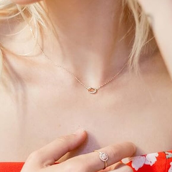 Neiman Marcus 14K Gold Plated Knot Necklace - Picture 1 of 5